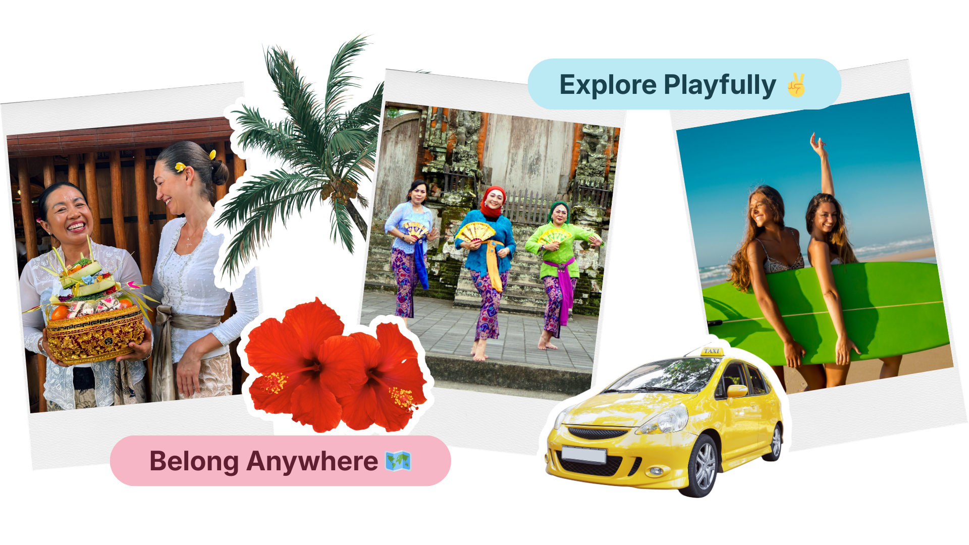 Collage of Bali experiences